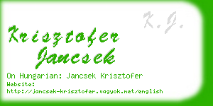 krisztofer jancsek business card